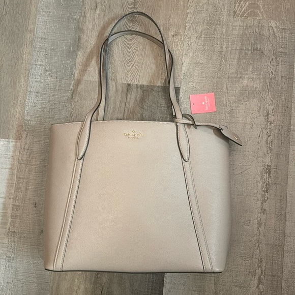 Kate Spade Cara Large Tote Bag in Warm Taupe, NWT $359 Value - Picture 1 of 6